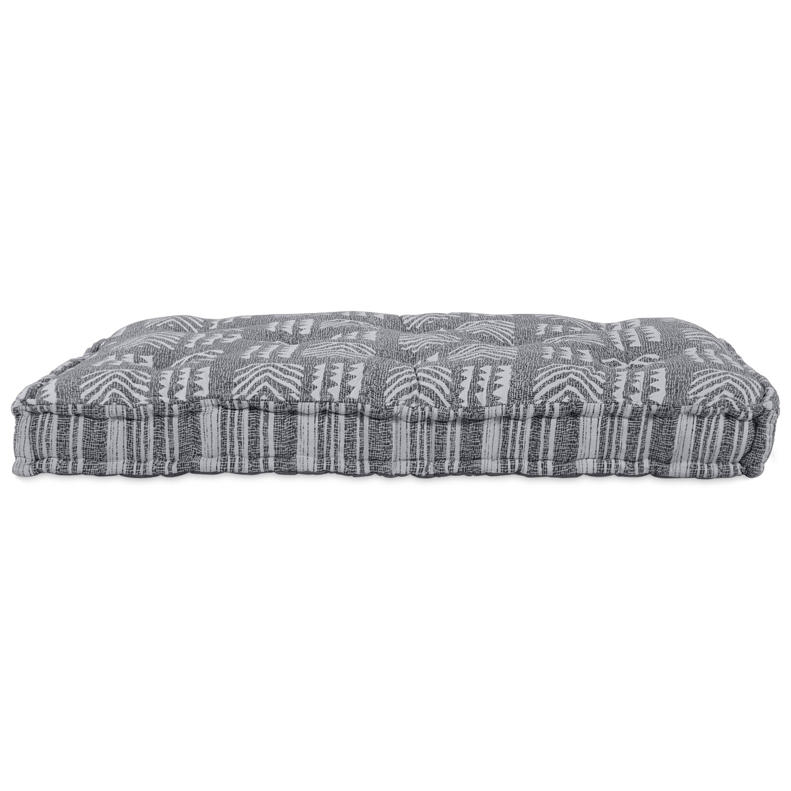 vidaXL Pallet Sofa Kissen Graues Muster Baumwolle, Polyester 120x80x12cm