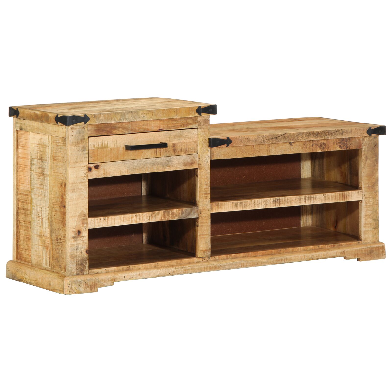 vidaXL Klupa za cipele 110x35x50 cm Čvrsto drvo manga