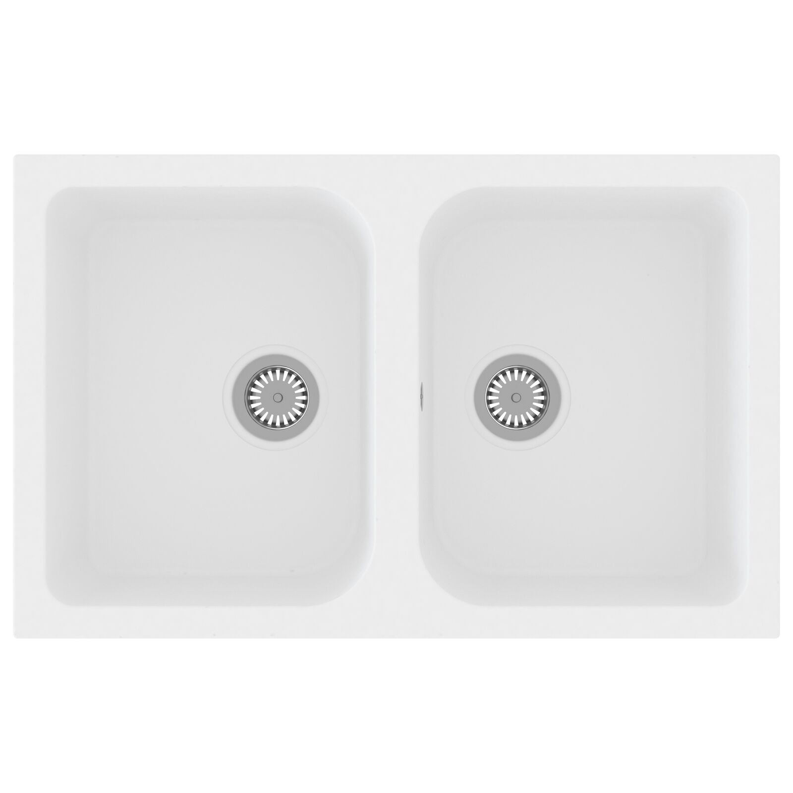 vidaXL kuhinjski umivaonik bijeli 760x480x184 mm granita