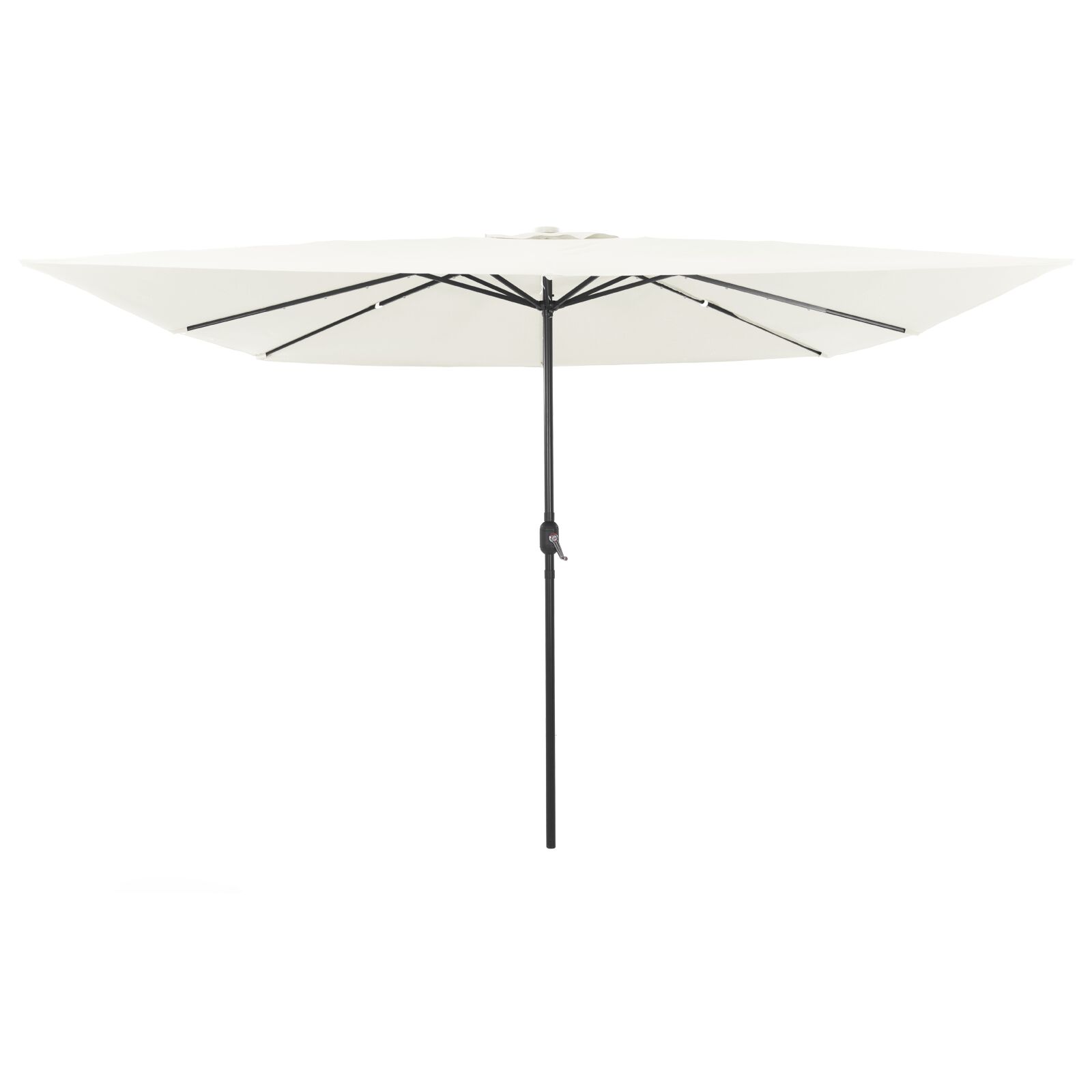 Kockasti vrtni suncobran s LED svjetlima 295x245 cm Bež