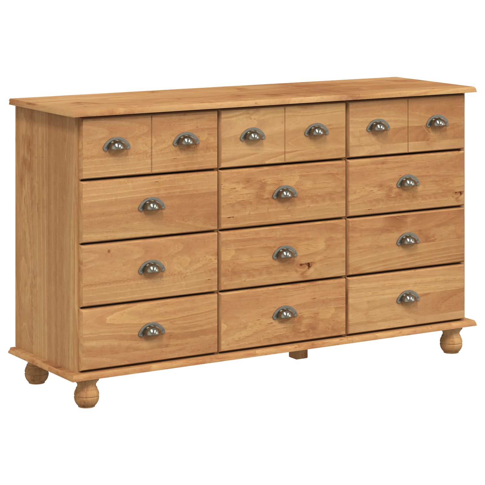 vidaXL Komoda "ASKIM" 79x40x133.5 cm Masivna borovina