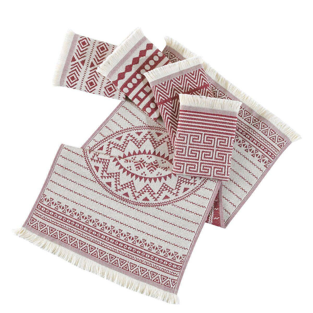 Mijolnir Frottier-Set bordeauxrot Baumwolle B/L: ca. 38x65 cm