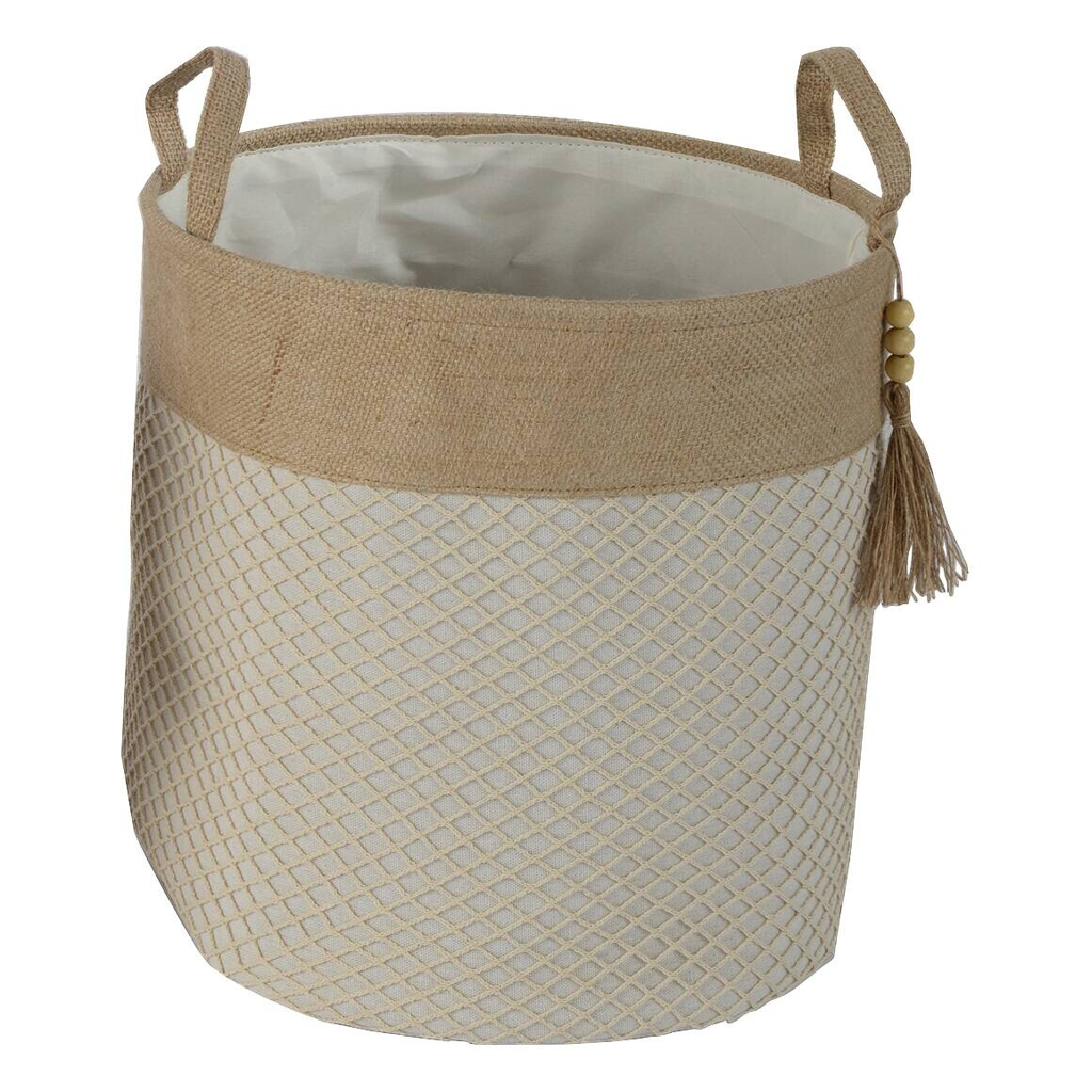 POCOline Korb beige Textil H/D: ca. 35x34 cm