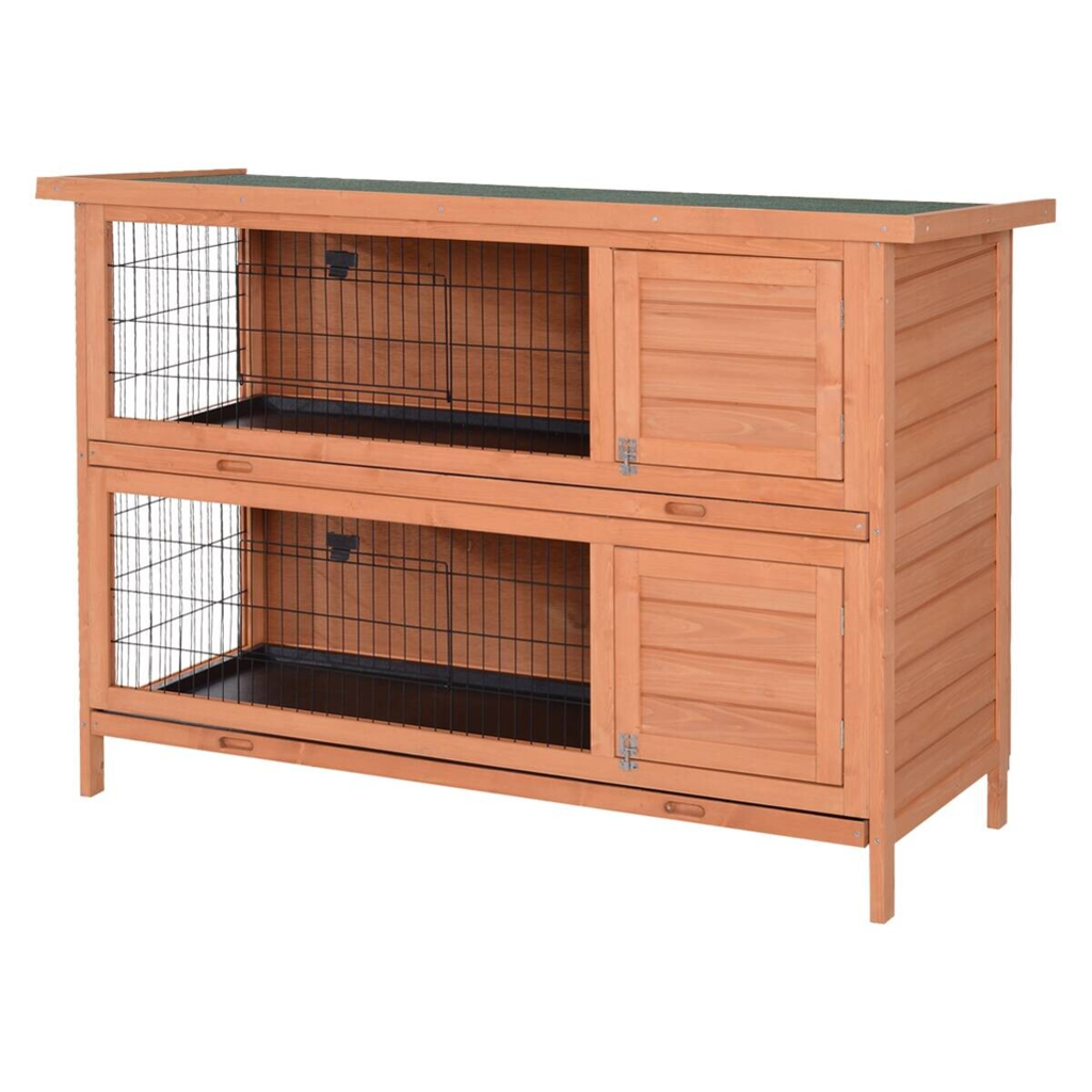 PawHut Kleintierstall orange Holz B/H/L: ca. 50x93x136,4 cm