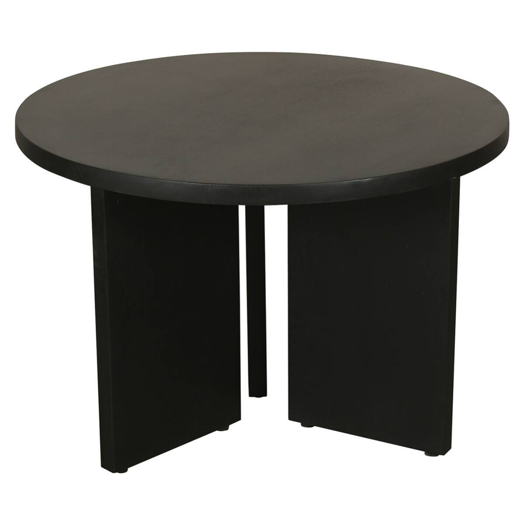 Beistelltisch ROUND schwarz lackiert Akazie H/D: ca. 41x60 cm