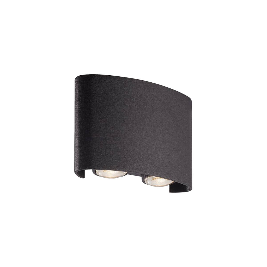 LED-Außenwandleuchte schwarz klar sand B/H/T: ca. 11,7x9,3x3,8 cm