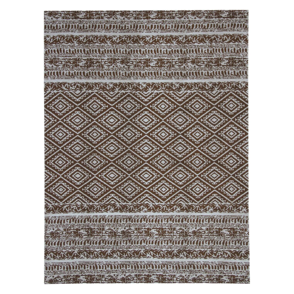 Kayoom Flachgewebeteppich Sunny 110 braun B/L: ca. 120x170 cm
