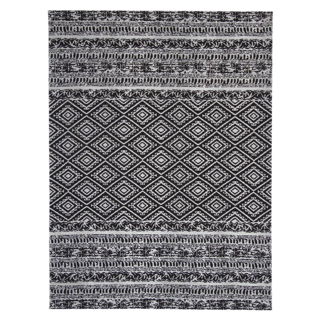 Kayoom Flachgewebeteppich Sunny 110 schwarz B/L: ca. 80x150 cm