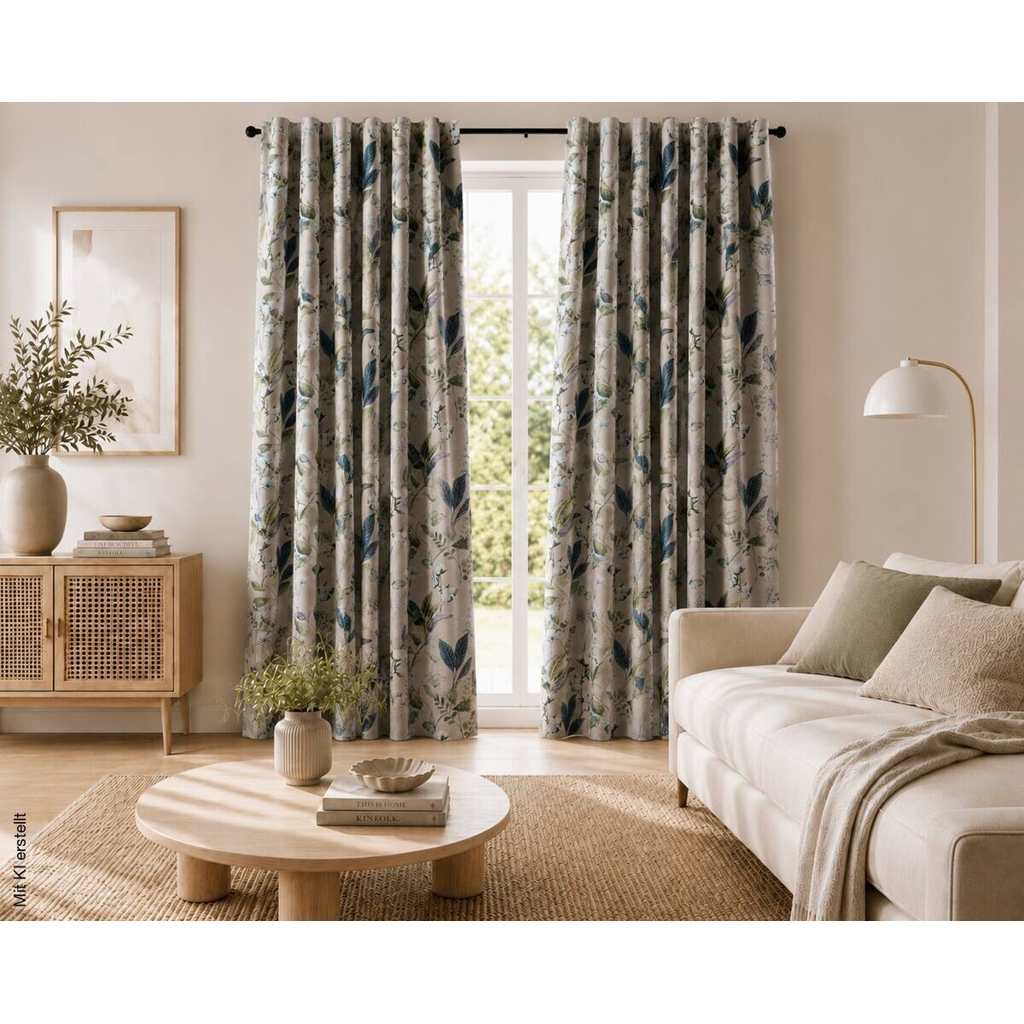 Thermovorhang Taira blau B/L: ca. 135x245 cm