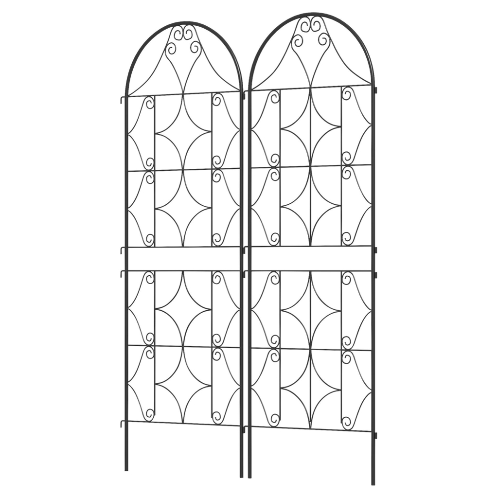 Outsunny Rankgitter schwarz B/H/L: ca. 1,3x150x50 cm
