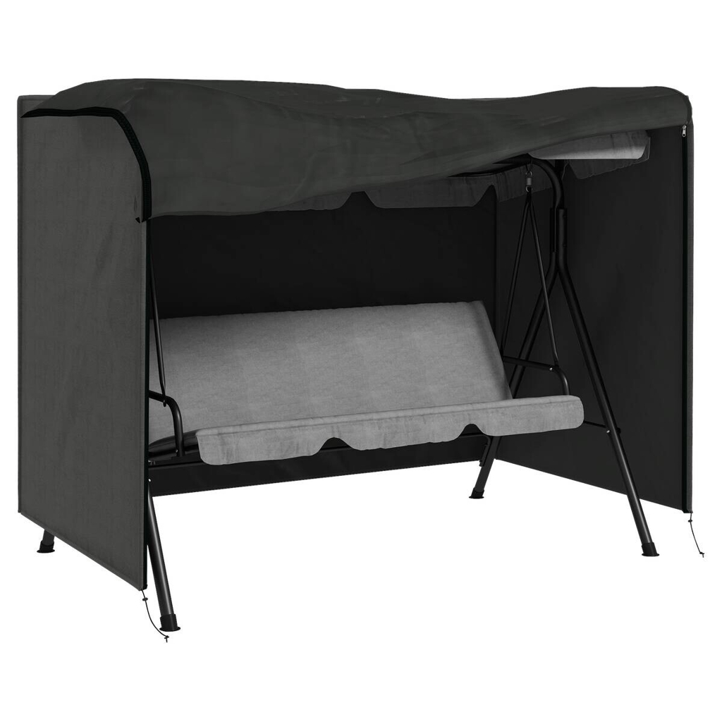 Outsunny Abdeckplane dunkelgrau Polyester B/H/L: ca. 124x164x205 cm