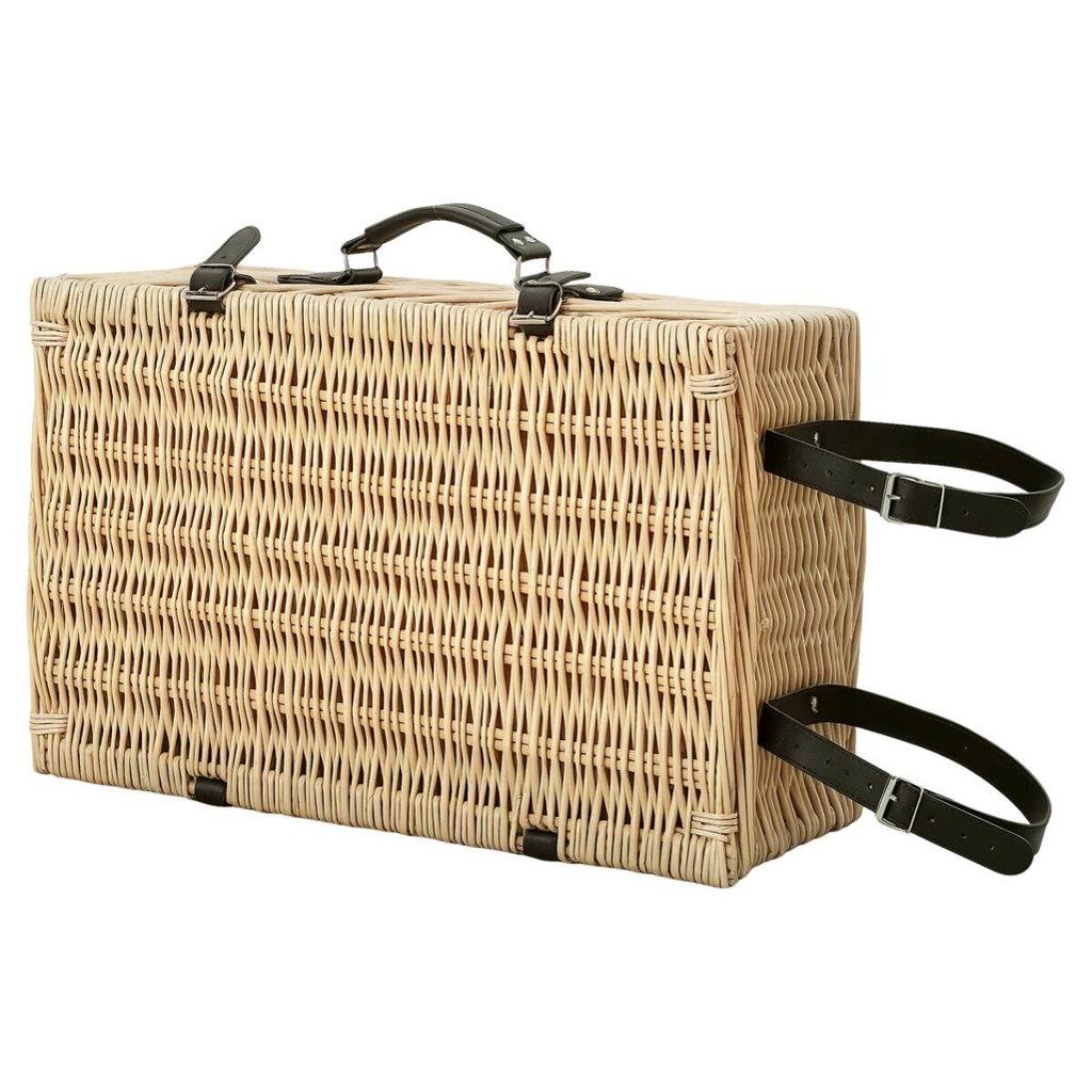 Outsunny Picknickkorb Holzoptik Keramik B/H/L: ca. 34x20x54 cm