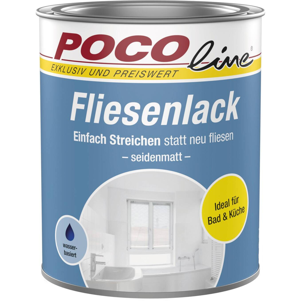 POCOline Fliesenlack Lichtgrau seidenmatt ca. 0,75 l