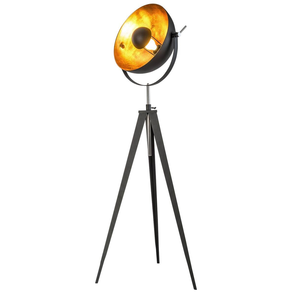 GLOBO Stehlampe Bowy gold schwarz Metall H/D: ca. 168x63,5 cm 1 Brennstellen
