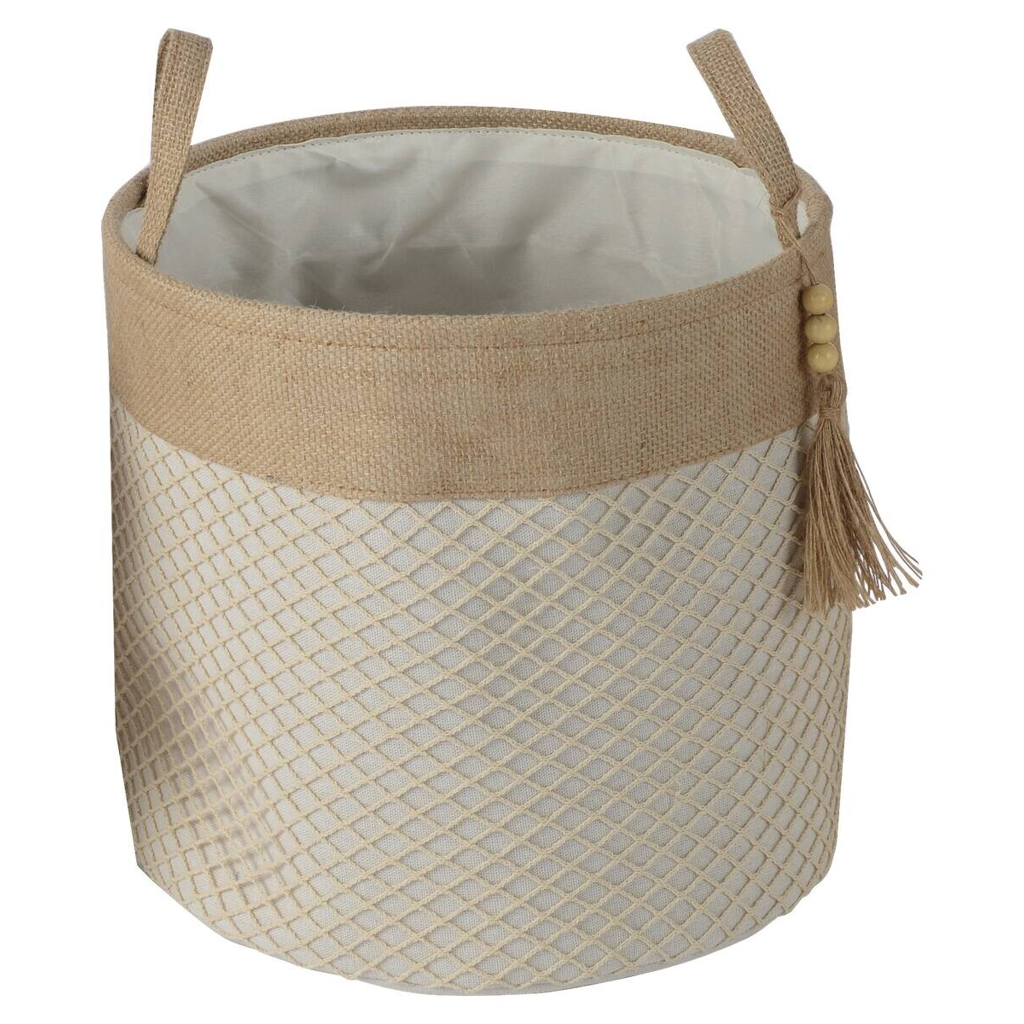 POCOline Korb beige Textil H/D: ca. 30x31 cm