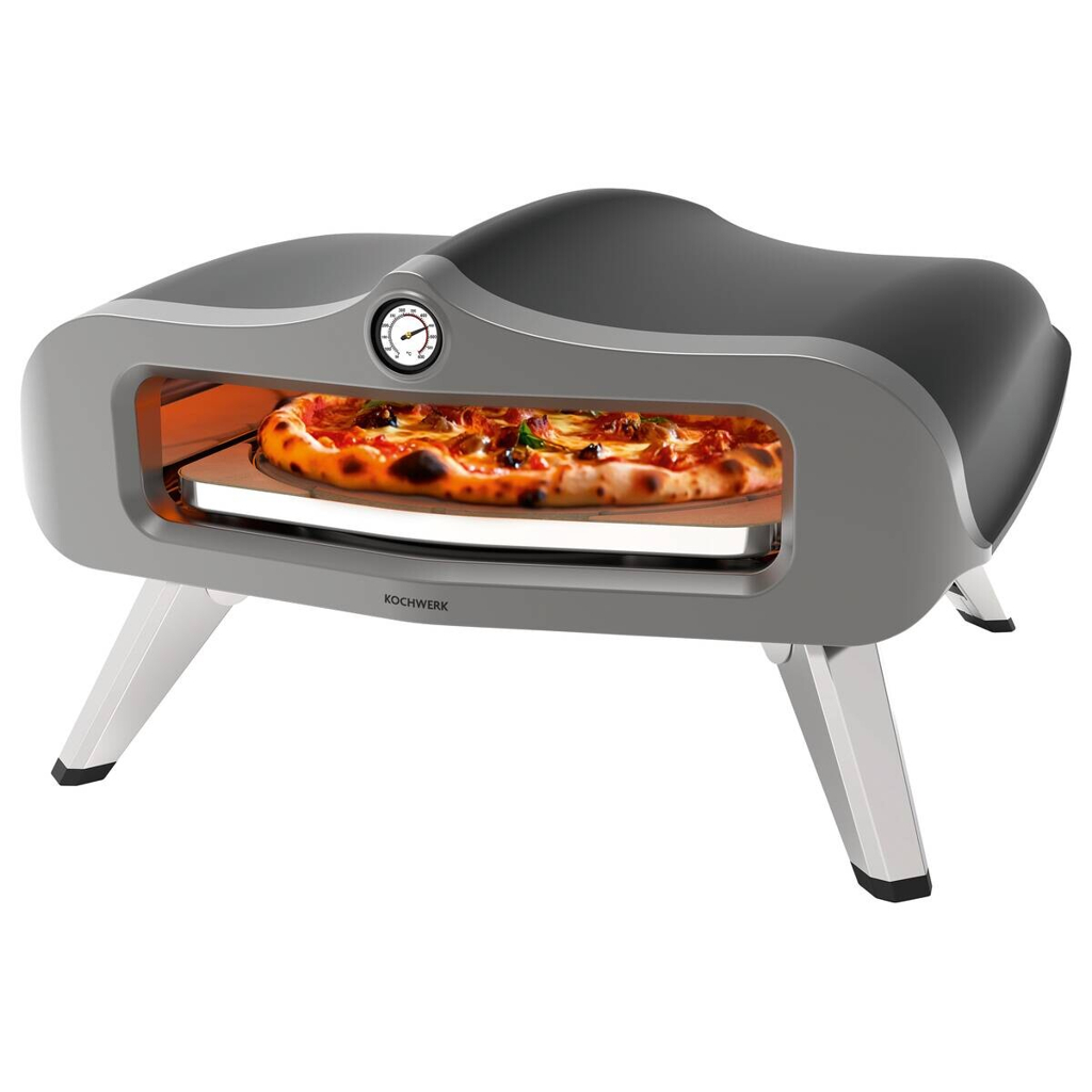 Rachs KOCHWERK Gas-Pizzaofen silber Edelstahl B/H/L/D: ca. 61,5x32x70,5x55 cm