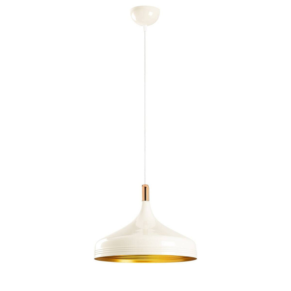 Opviq Pendelleuchte Saglam Kupfer gold weiß Metall B/H/T/L/D: ca. 36x124x36x36x36 cm E27 1 Brennstellen