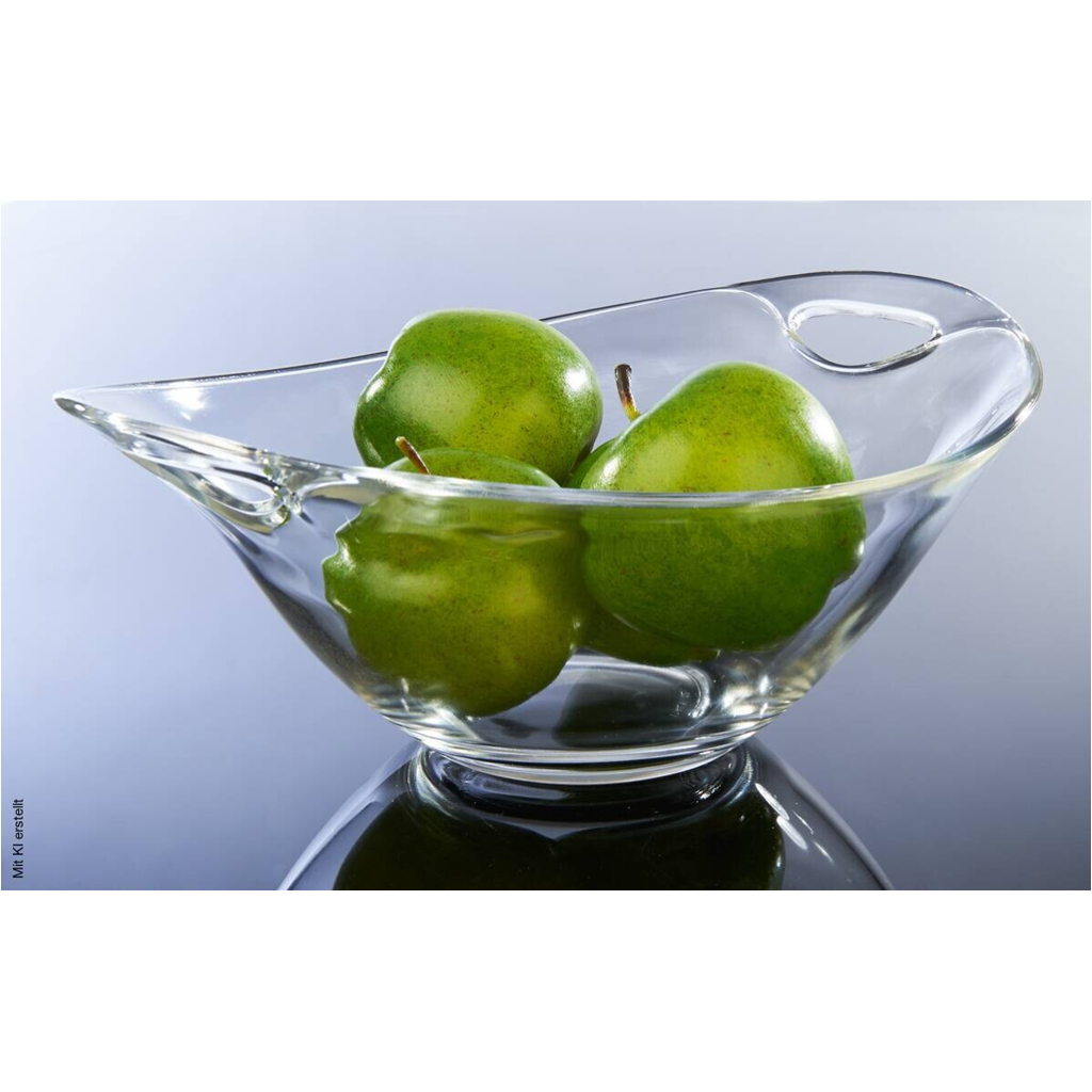 Schale klar Glas B/H/L: ca. 23x12x23 cm