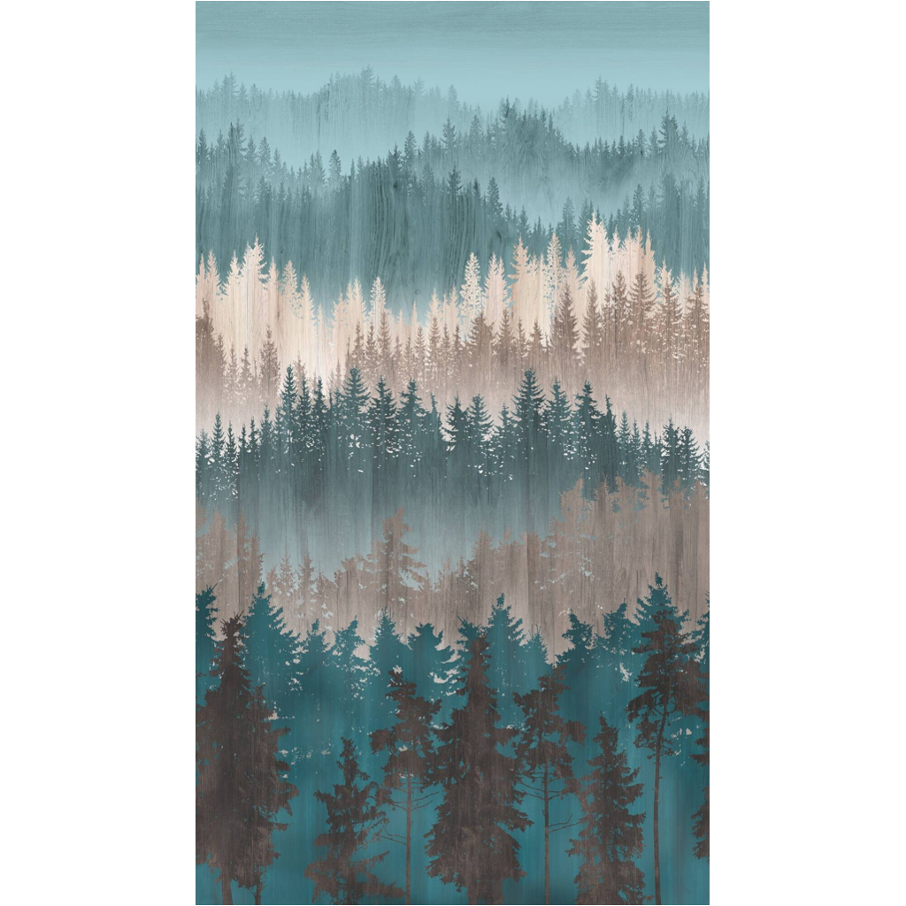 Livingwalls Fototapete Bäume blau braun beige B/L: ca. 280x159 cm