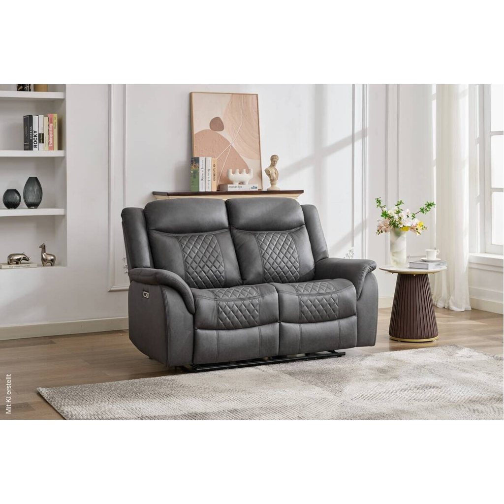 Sofa Pedro grau Microfaser B/H/T: ca. 162x108x94 cm
