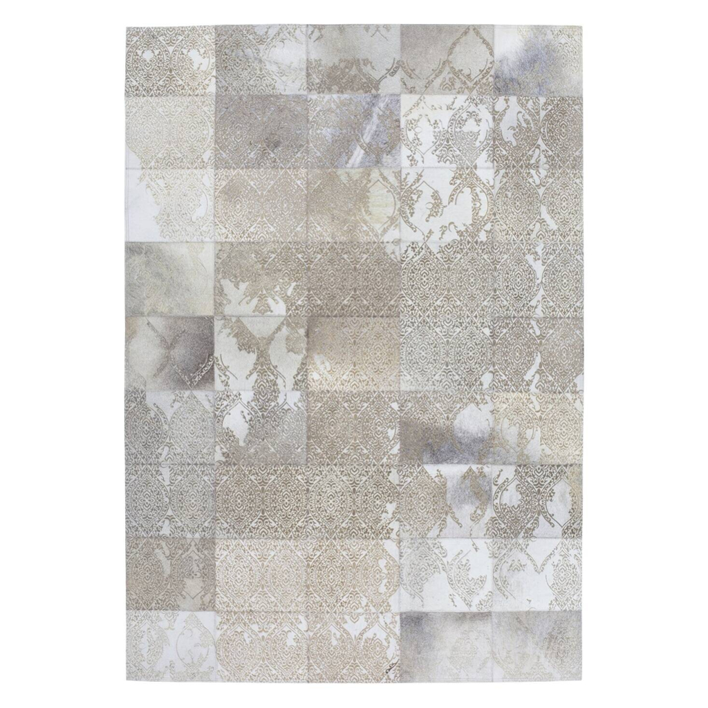 Kayoom Kurzflorteppich Cobra 343 silber B/L: ca. 75x140 cm