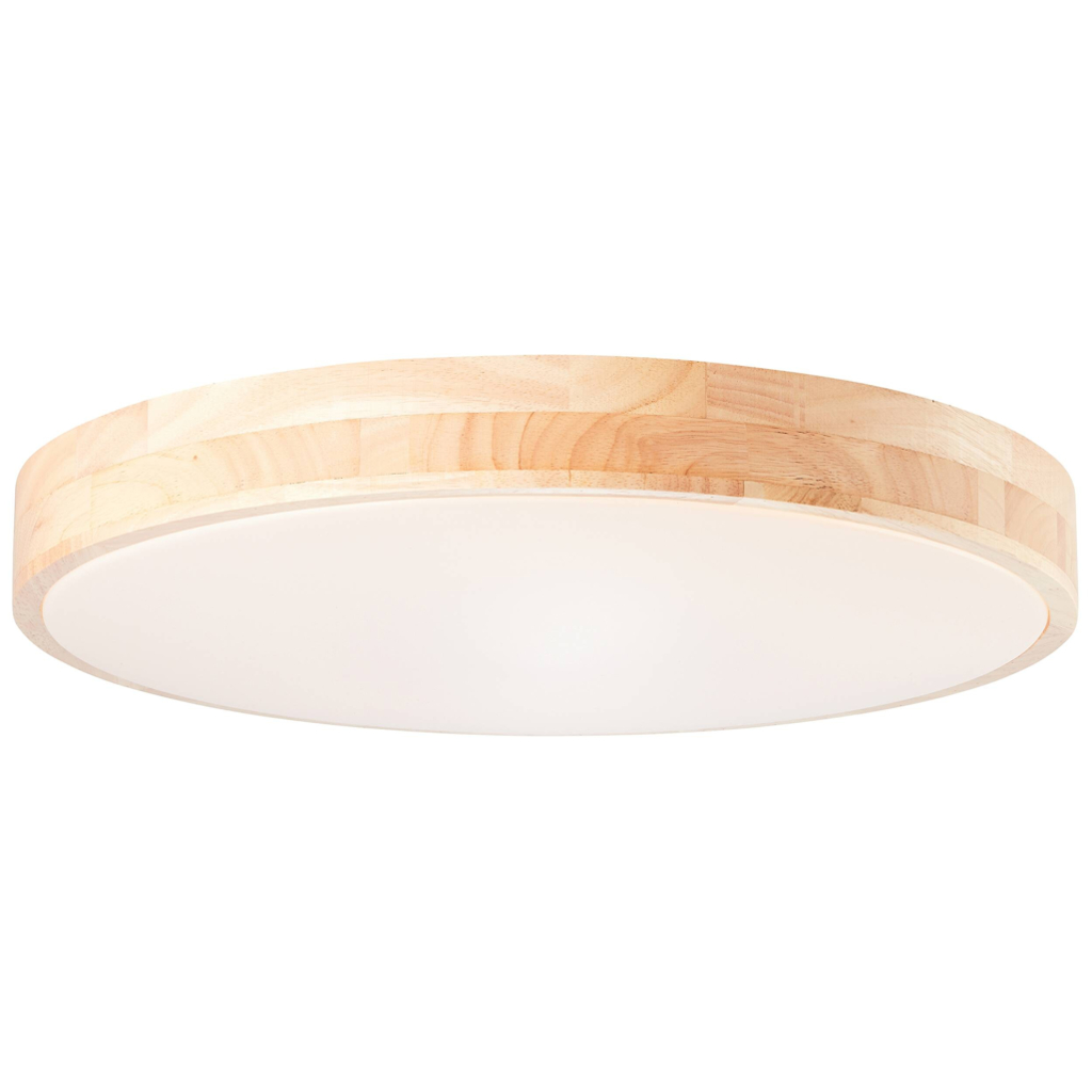 Brilliant Deckenleuchte Slimline G97068/75 natur weiß Holz Kunststoff Metall H/D: ca. 8,5x49 cm
