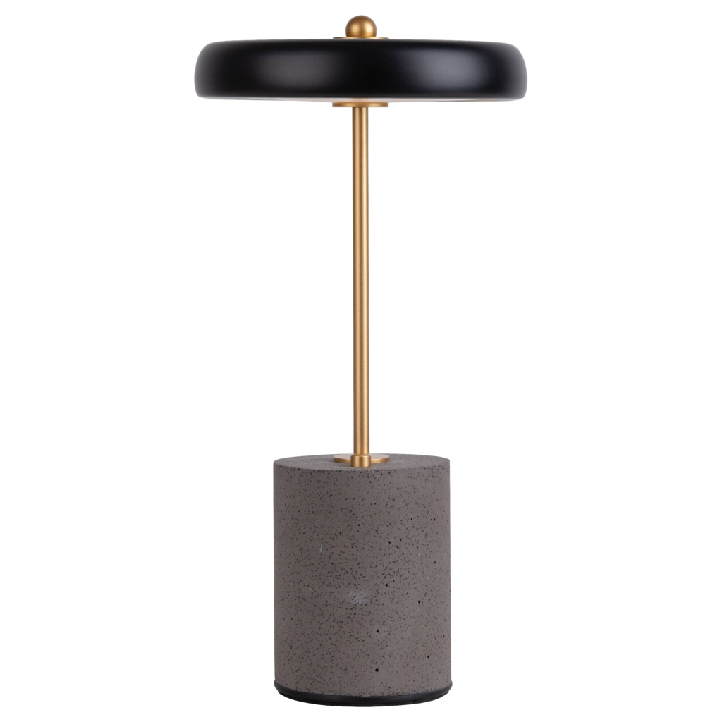 Näve Leuchten Tischleuchte 5306422 schwarz Metall Zement Kunststoff B/H/T: ca. 15x30x15 cm null 1 Brennstellen