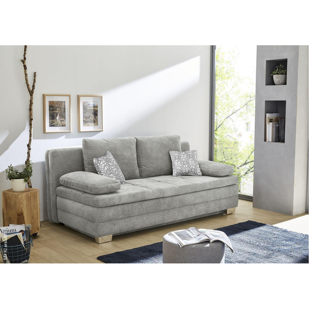 Dauerschlafsofa grau Polyester B/H/T: ca. 203x85x106 cm
