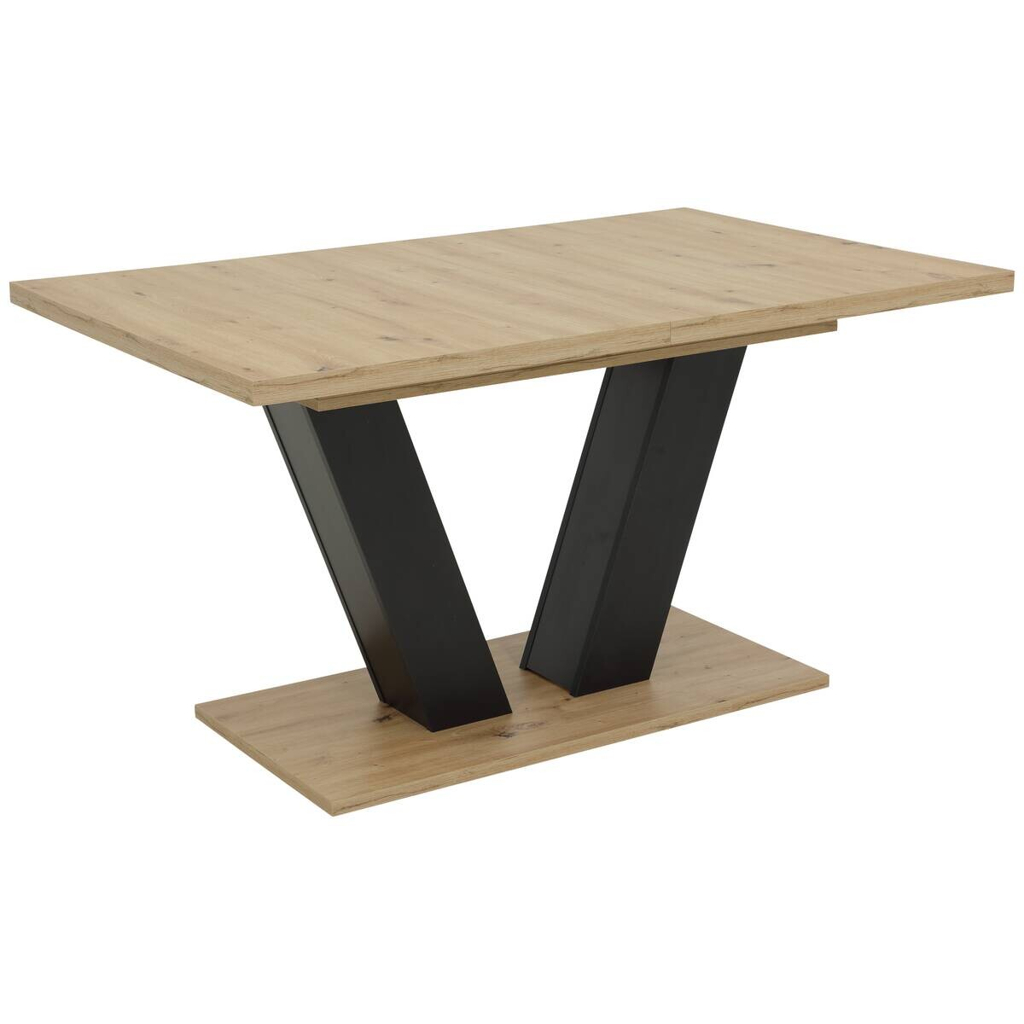 Esstisch Hamm schwarz Artisan Oak Nachbildung schwarz B/H/T: ca. 140x76x90 cm
