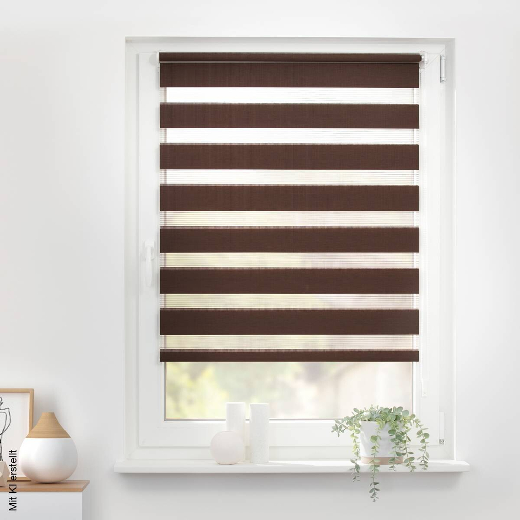 LICHTBLICK Doppelrollo Duo dunkelbraun B/L: ca. 50x150 cm