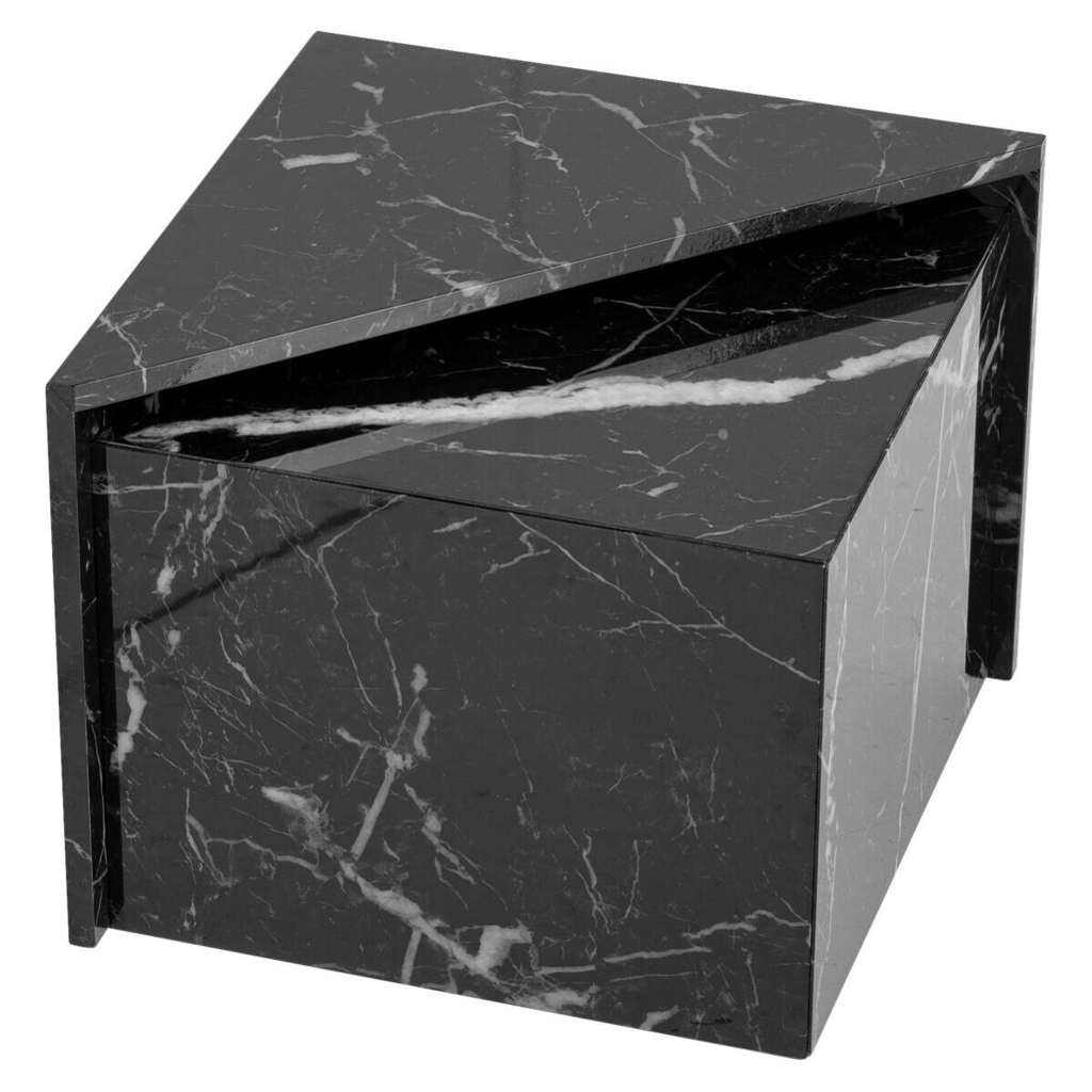 Couchtisch schwarz Marmor Optik B/H/T: ca. 50x42x50 cm