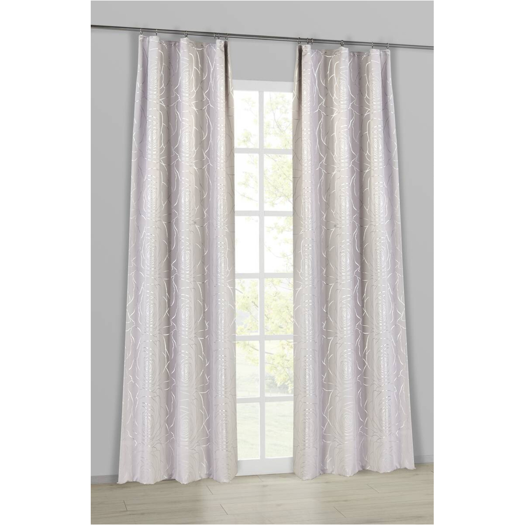 Home Essential Verdunklungsvorhang Roses silber B/L: ca. 140x245 cm