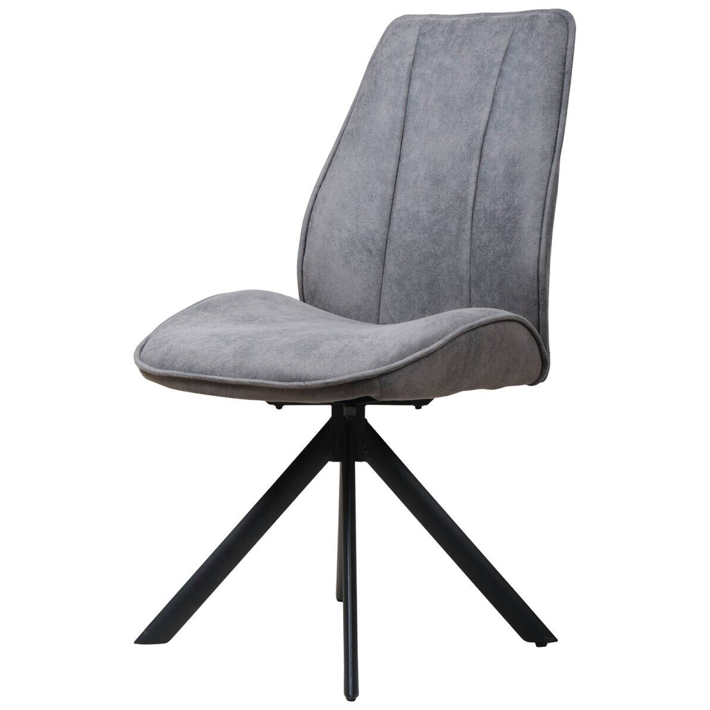 Drehstuhl Albany grau Microfaser B/H/T: ca. 47x95x62 cm