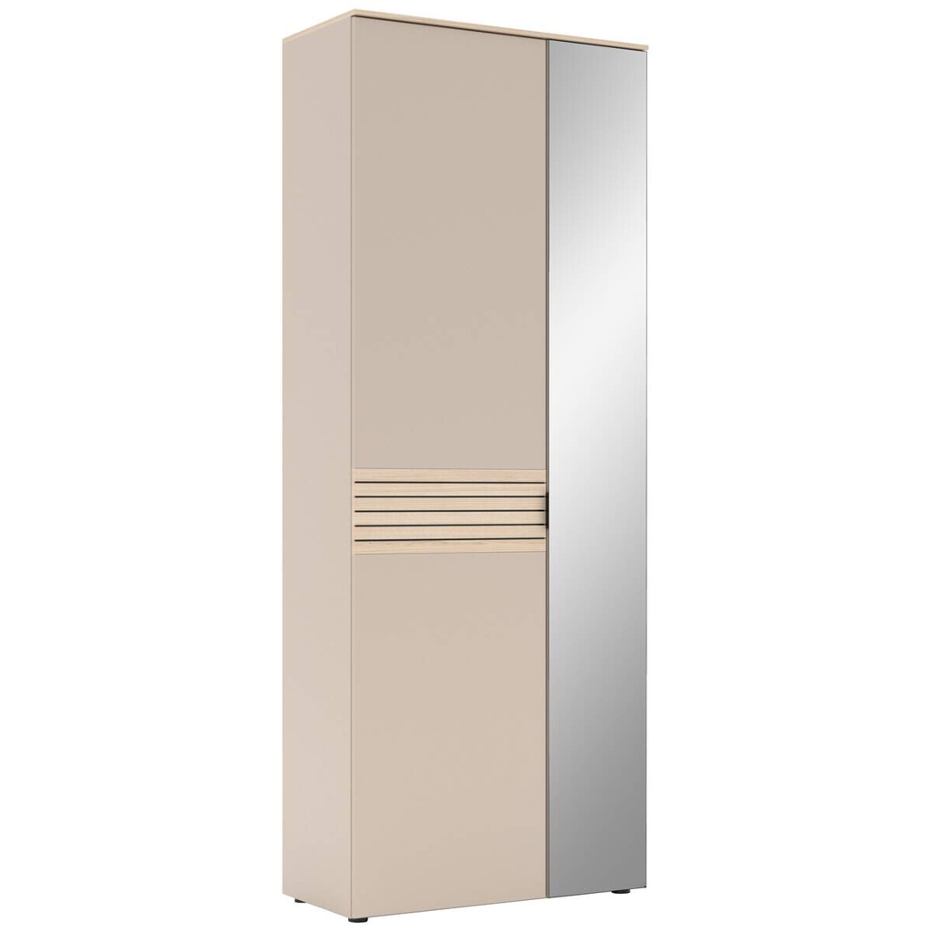 Garderobenschrank Ina Kaschmirgrau Eiche Natura Nachbildung B/H/T: ca. 78x202x38 cm
