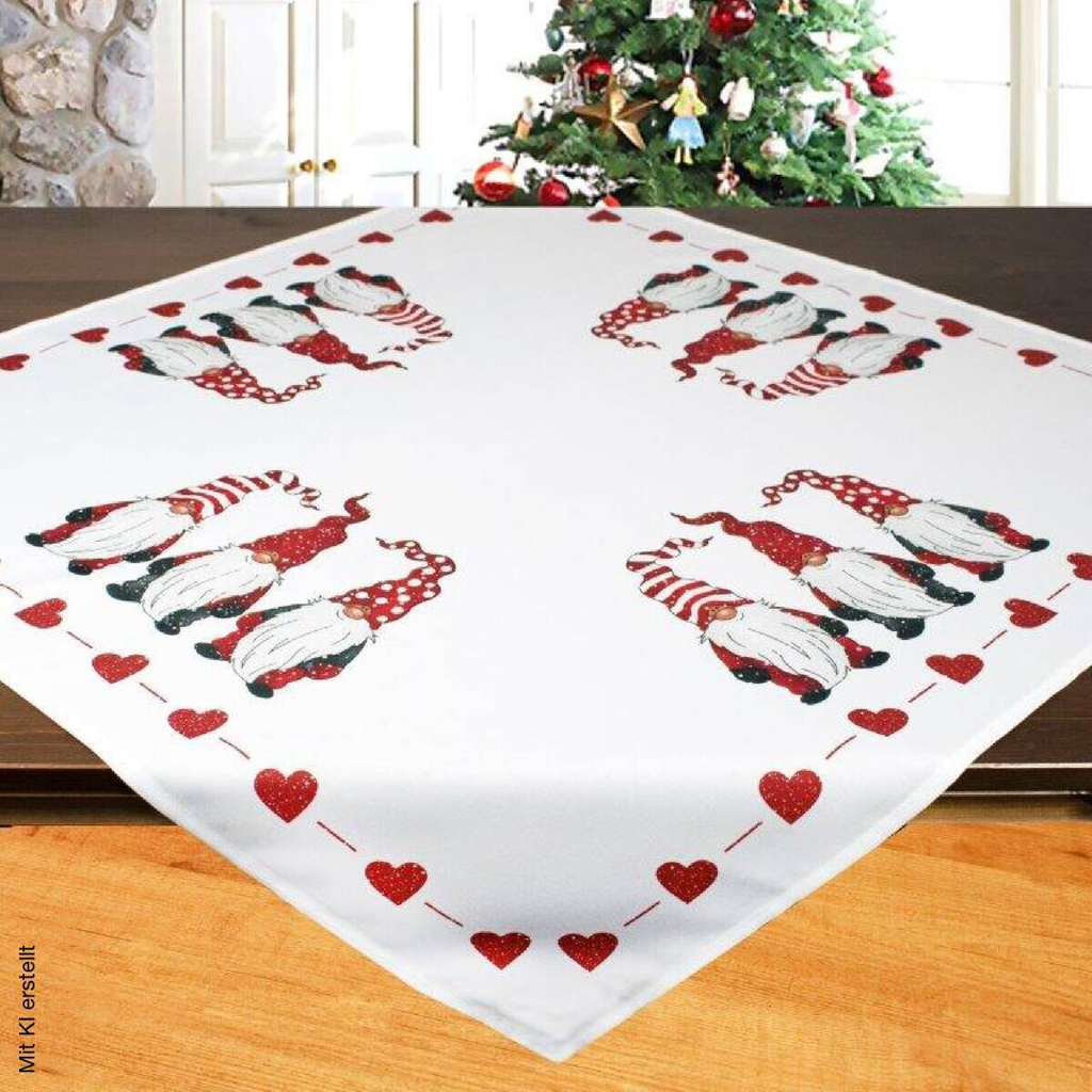 Mitteldecke weiß Polyester B/L: ca. 85x85 cm