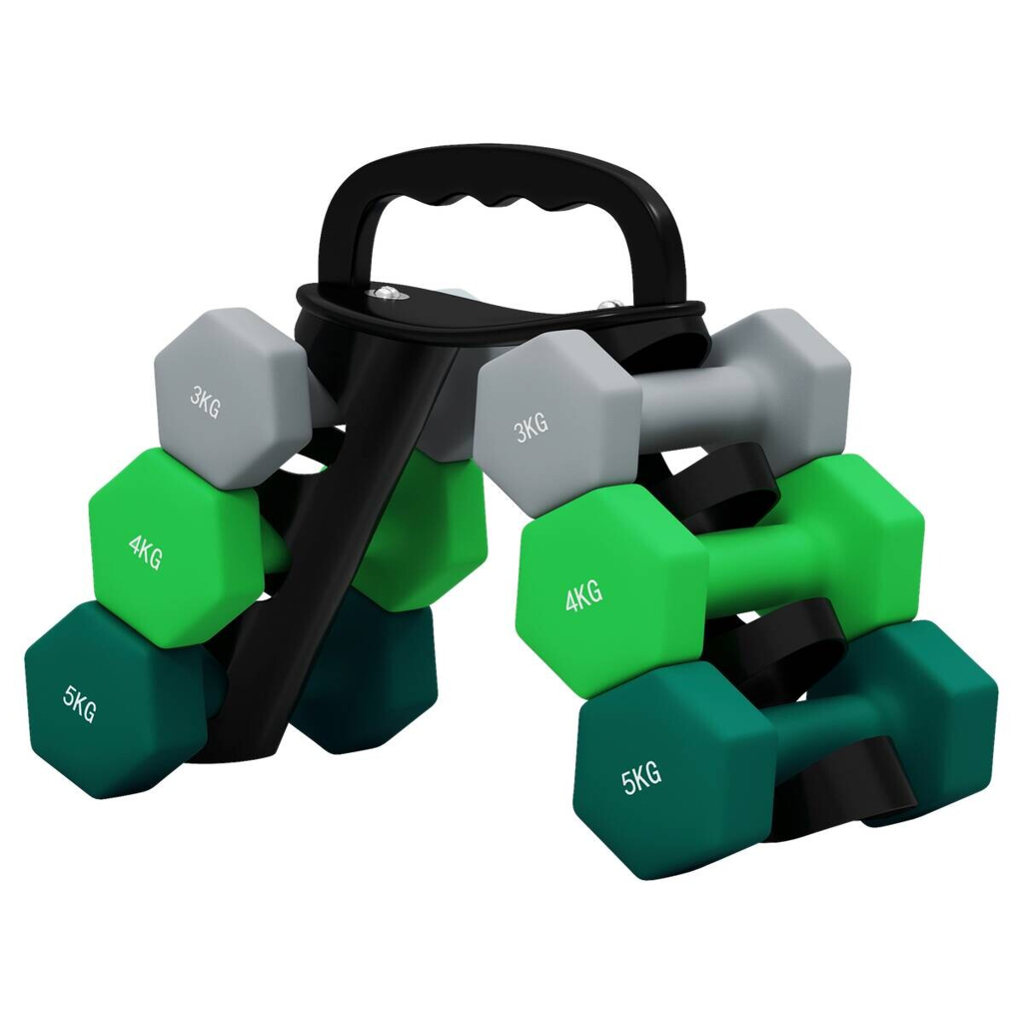 SPORTNOW Hantelset mehrfarbig Metall B/H/L: ca. 10x30x42 cm