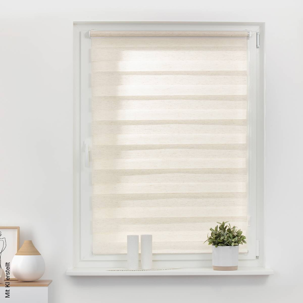 LICHTBLICK Doppelrollo Duo natur B/L: ca. 60x220 cm