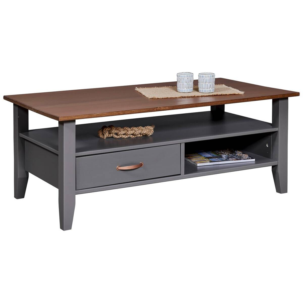 Couchtisch LUZERNA grau lackiert B/H/T: ca. 115x45x60 cm