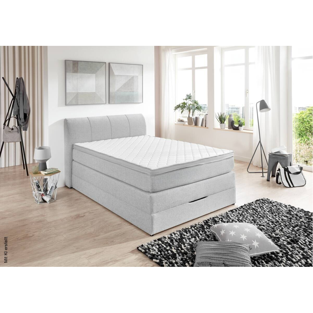 Boxspringbett Modesto Silbergrau