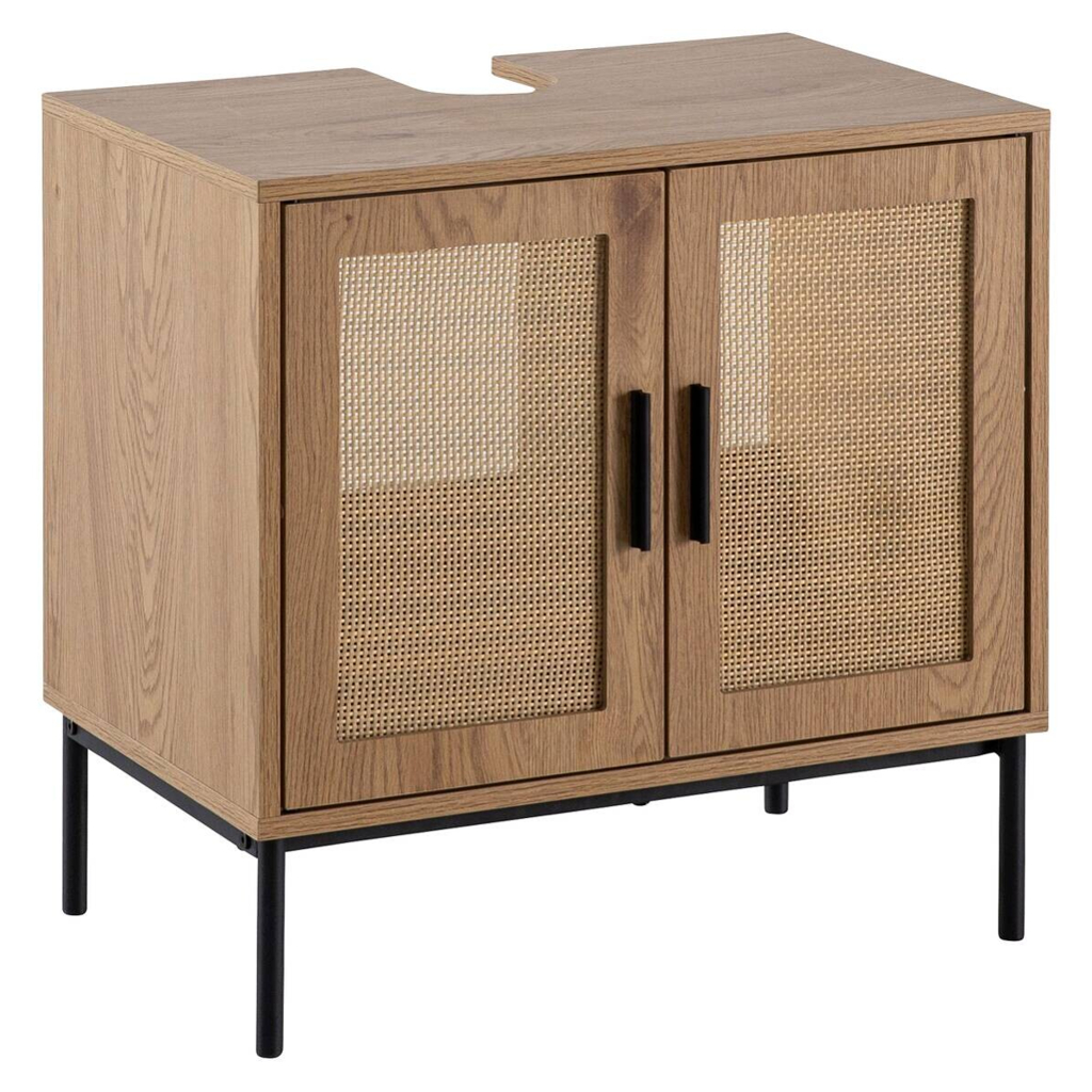 Waschbeckenunterschrank Eiche natur Optik B/H/T: ca. 60x60x40 cm