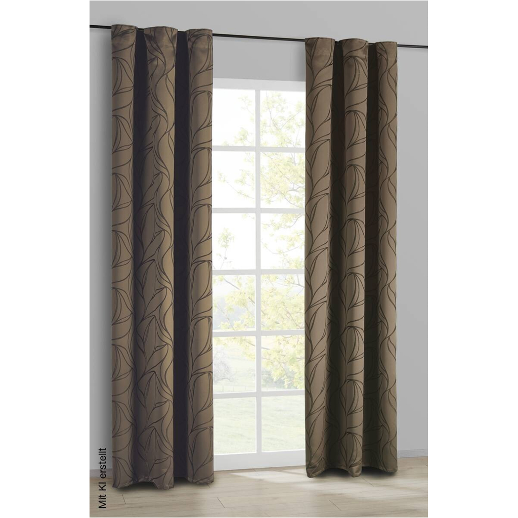 Kombivorhang Monte Carlo taupe B/L: ca. 140x245 cm