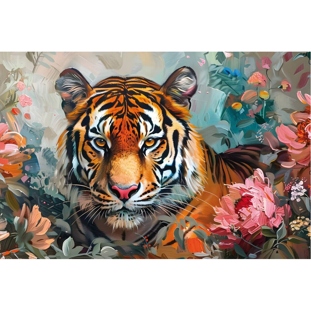 Keilrahmenbild Tiger B/H: ca. 90x60 cm