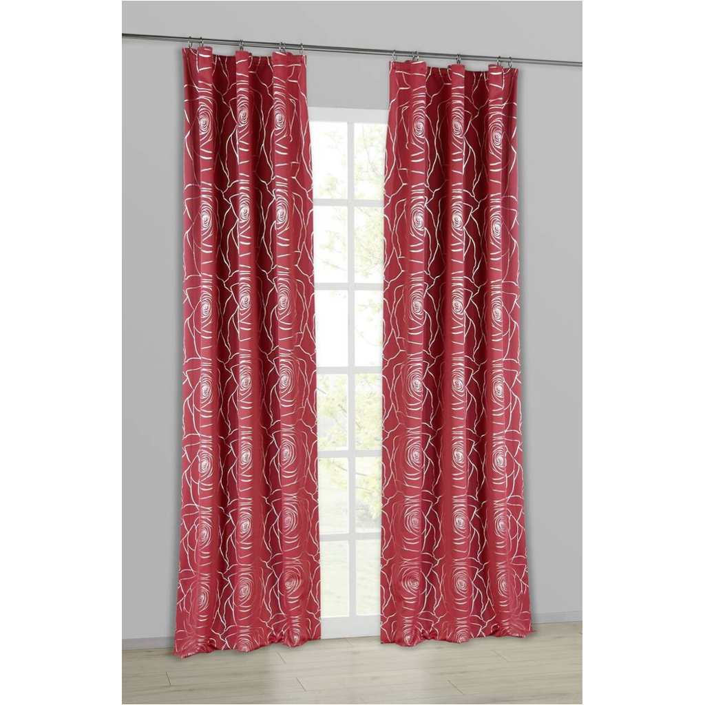 Home Essential Verdunklungsvorhang Roses rot B/L: ca. 140x245 cm