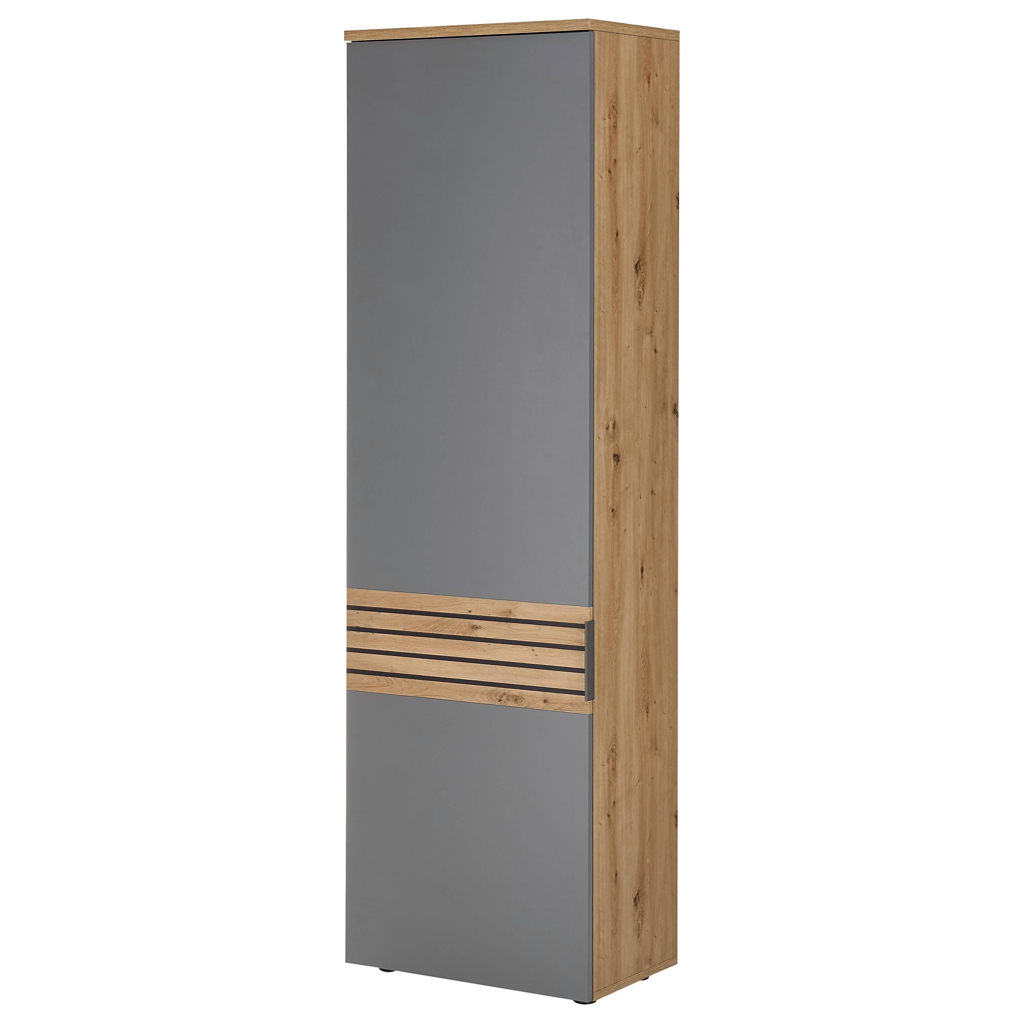 Garderobenschrank Milan Eiche Sonoma Nachbildung grau B/H/T: ca. 60x200x38 cm