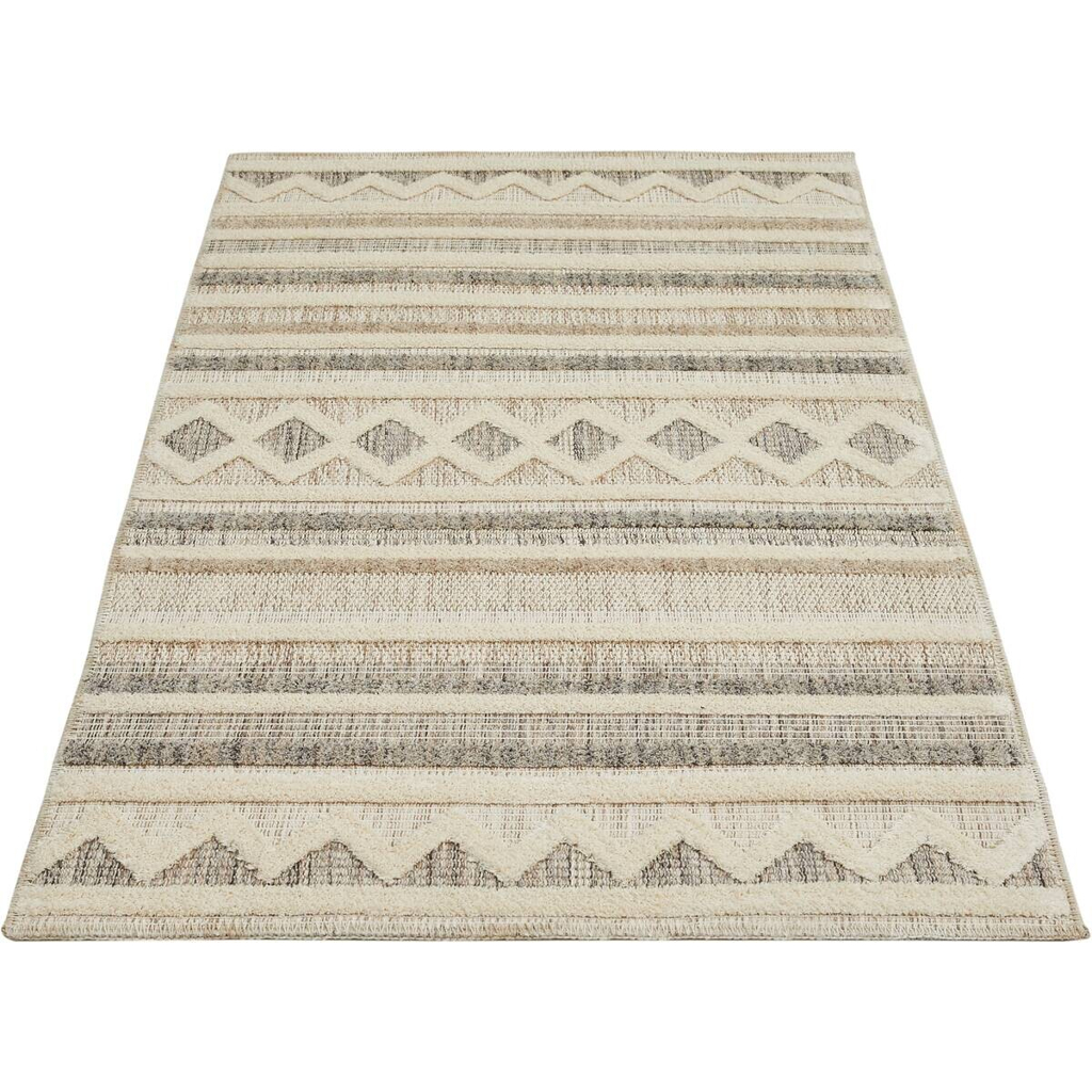 Webteppich Crosby Cremegrau B/L: ca. 80x150 cm