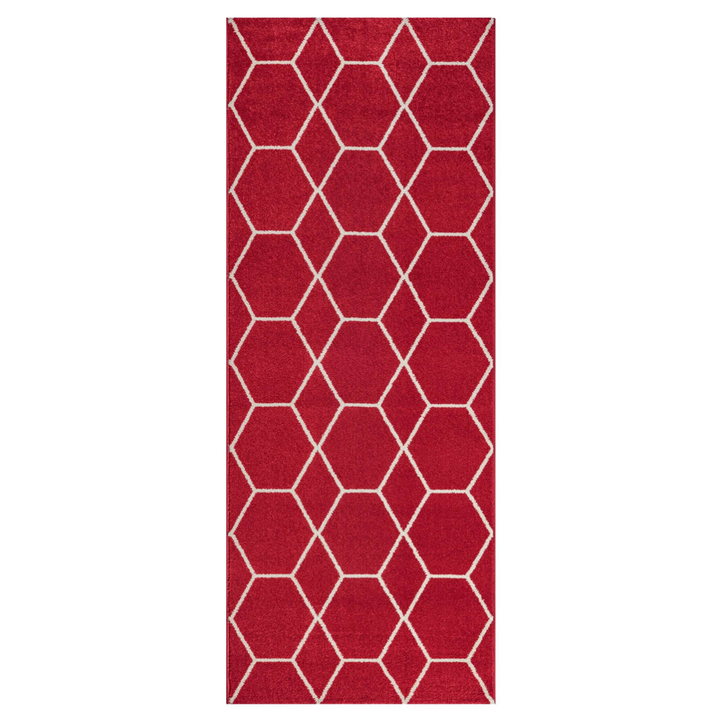 Sanat Teppich Trellis rot B/L: ca. 80x200 cm