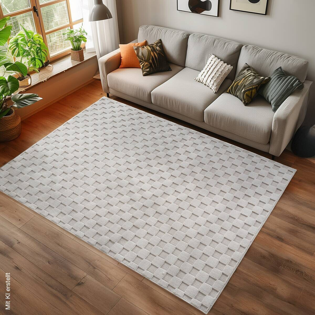Ayyildiz Kurzflorteppich HELIX creme B/H/L: ca. 140x0,7x200 cm