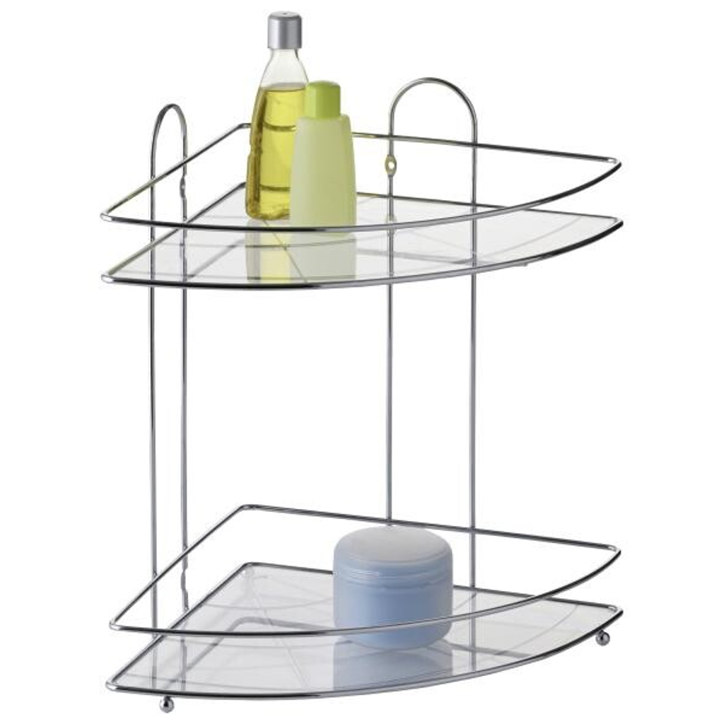 Eckregal Chrom Edelstahl B/H/T: ca. 25x33x25 cm