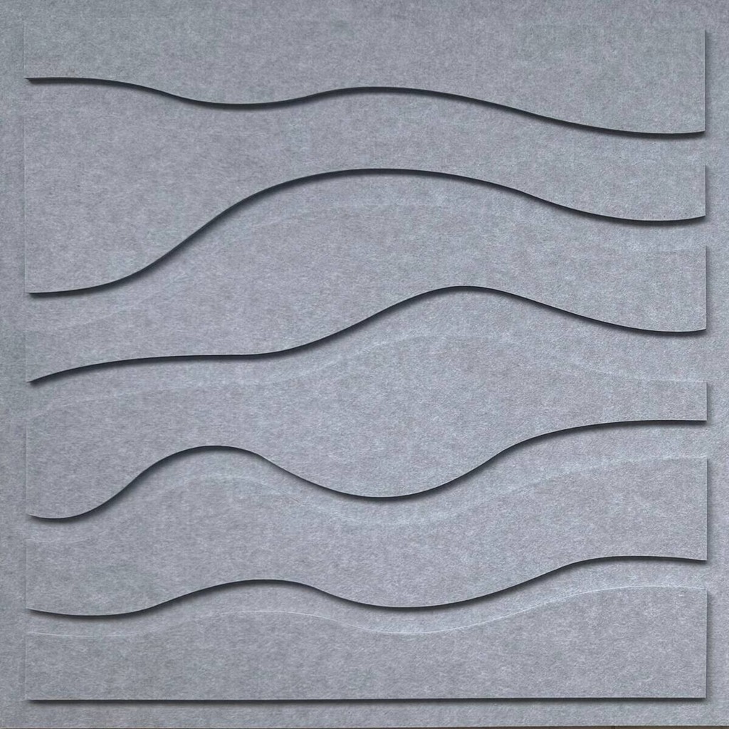 Wandpaneel grau B/H: ca. 64x64 cm