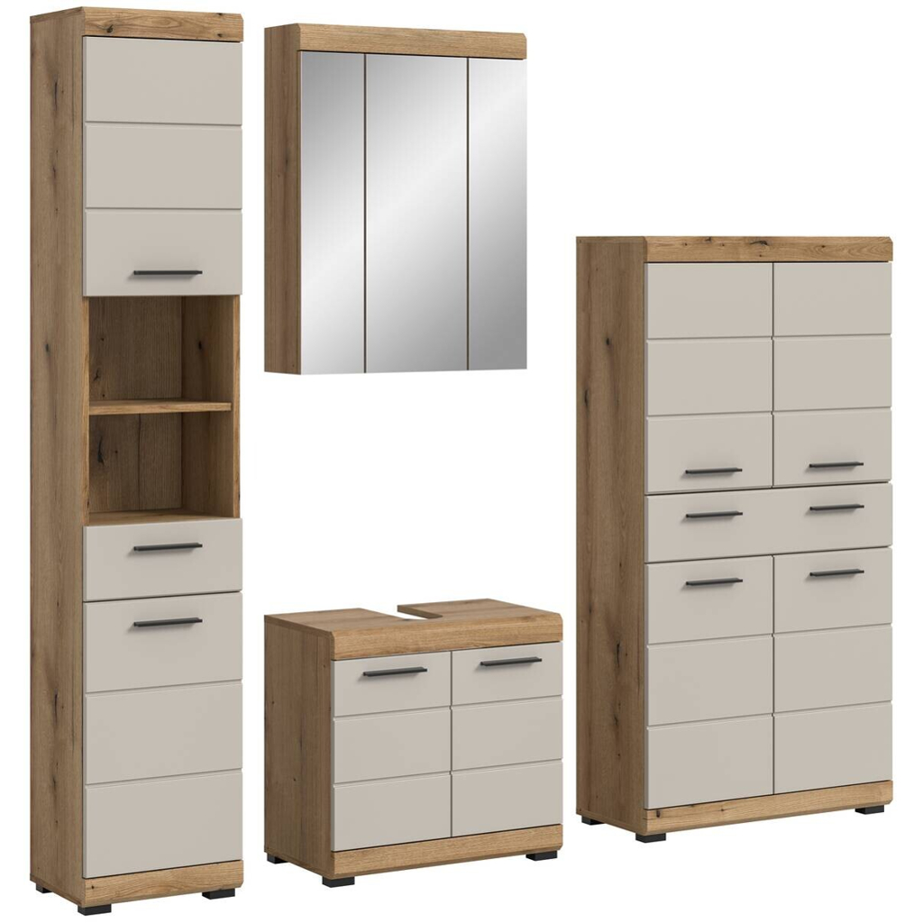 Badezimmer-Set Scout Evoke Oak Nachbildung Kaschmirgrau Nachbildung B/H/T: ca. 201x191x34 cm